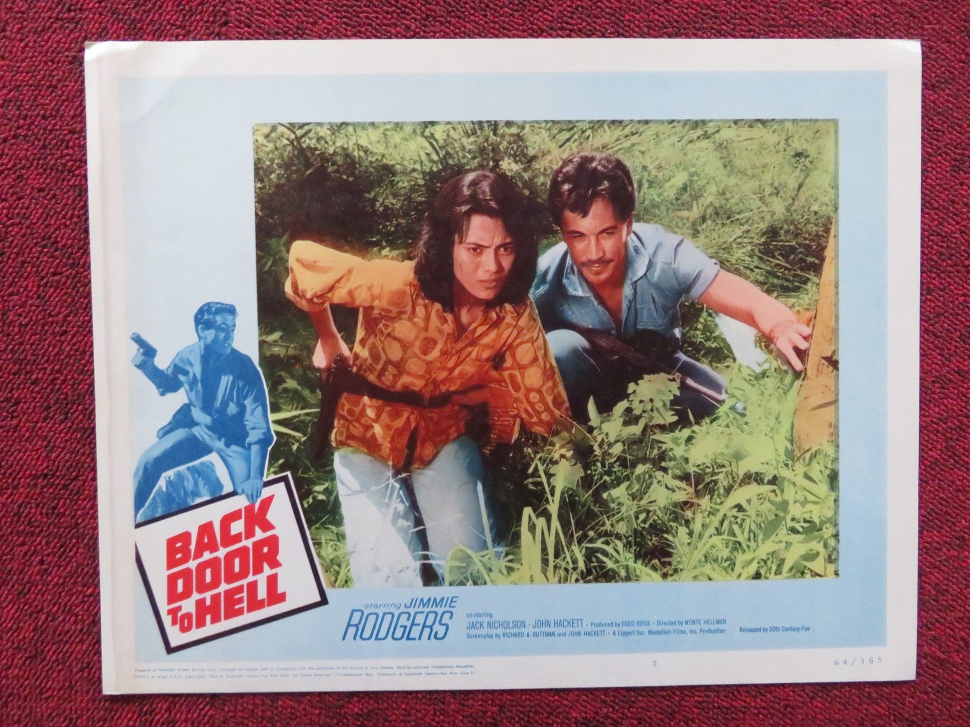 BACK DOOR TO HELL US LOBBY CARD SET JIMMIE RODGERS JACK NICHOLSON 1964 Rendezvous Cinema Movie posters