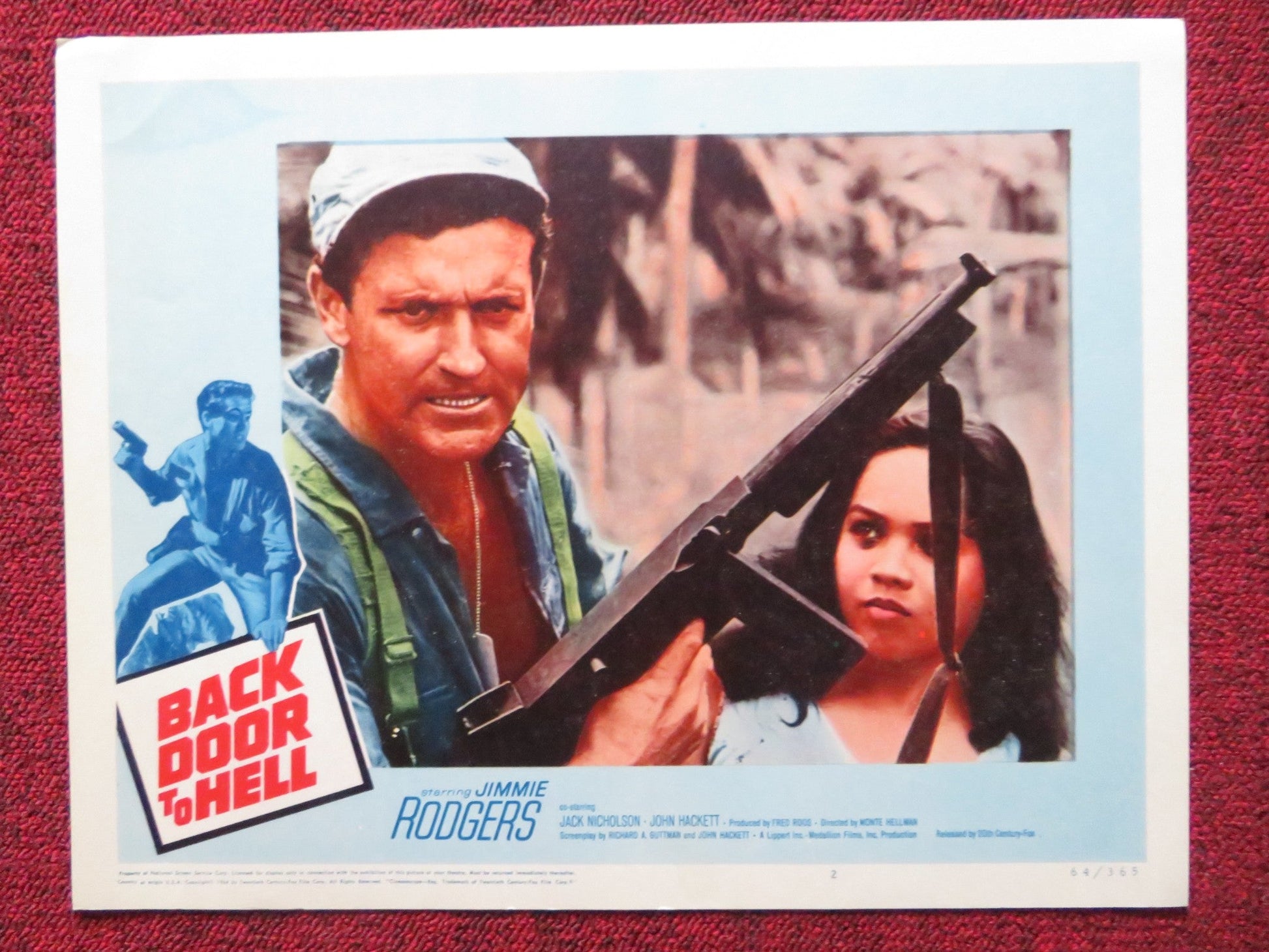 BACK DOOR TO HELL US LOBBY CARD SET JIMMIE RODGERS JACK NICHOLSON 1964 Rendezvous Cinema Movie posters