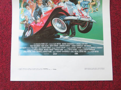 BACK TO SCHOOL ITALIAN LOCANDINA POSTER RODNEY DANGERFIELD SALLY KELLERMAN 1986 Rendezvous Cinema Movie posters