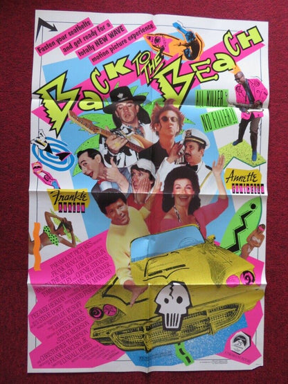 BACK TO THE BEACH FOLDED US ONE SHEET POSTER LORI LOUGHLIN 1987 Rendezvous Cinema Movie posters