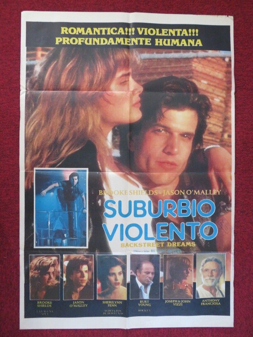 BACKSTREET DREAMS ARGENTINA ONE SHEET POSTER BROOKE SHIELDS JASON O'MALLEY 1990 - Rendezvous Cinema