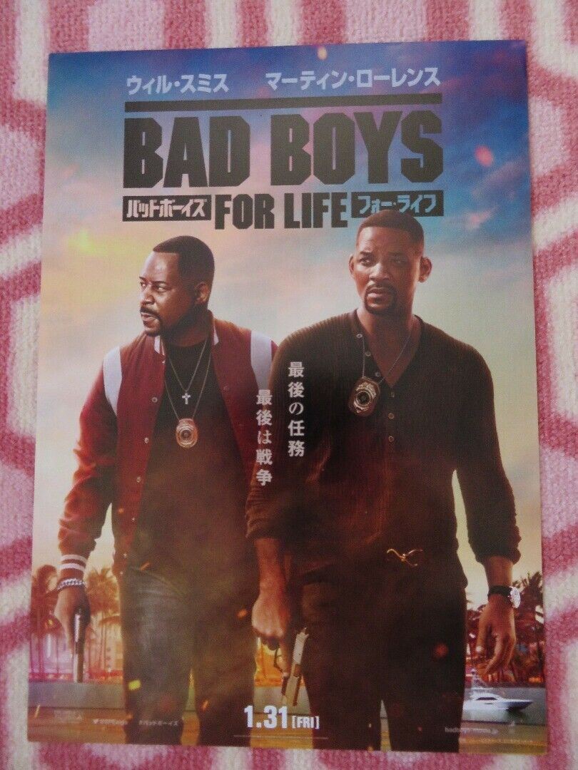 BAD BOYS FOR LIFE JAPANESE CHIRASHI (B5) POSTER WILL SMITH MARTIN LAWRENCE 2020 Movie posters
