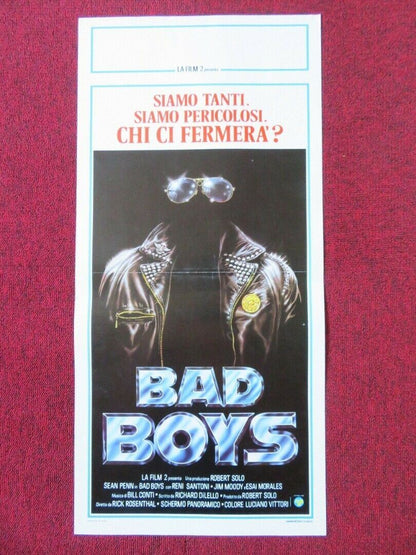 BAD BOYS ITALIAN LOCANDINA (27.5"x13") POSTER SEAN PENN RENI SANTONI 1983 Movie posters