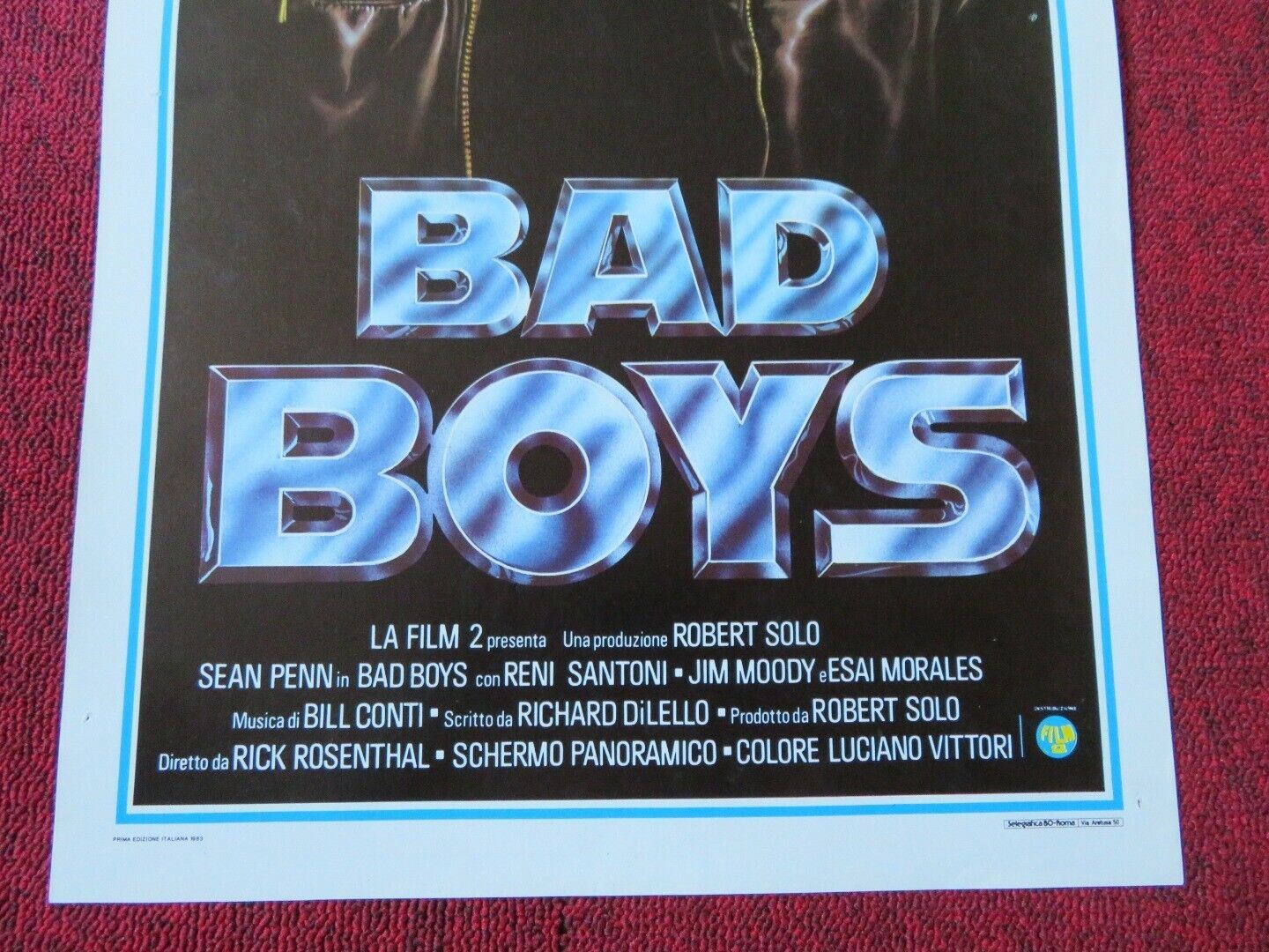 BAD BOYS ITALIAN LOCANDINA (27.5"x13") POSTER SEAN PENN RENI SANTONI 1983 Movie posters