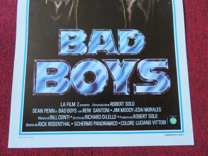 BAD BOYS ITALIAN LOCANDINA (27.5"x13") POSTER SEAN PENN RENI SANTONI 1983 Movie posters