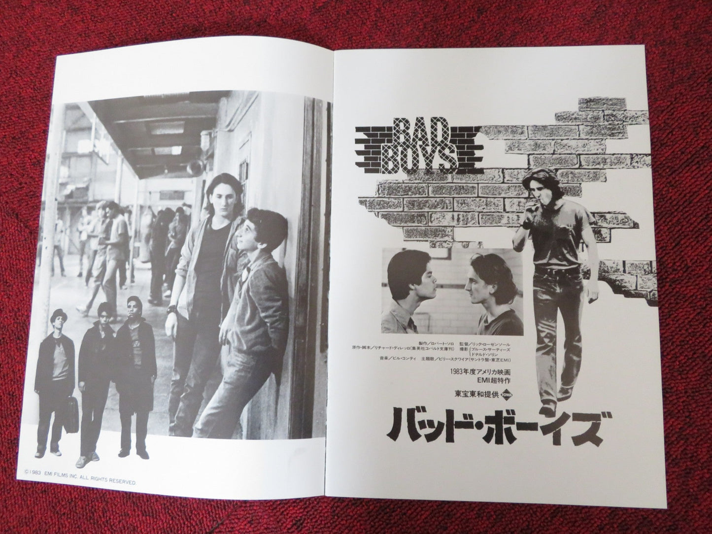BAD BOYS JAPANESE BROCHURE / PRESS BOOK SEAN PENN RENI SANTONI 1983 Rendezvous Cinema Movie posters