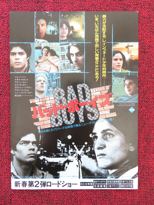 BAD BOYS JAPANESE CHIRASHI (B5) POSTER SEAN PENN ALLY SHEEDY 1983 Rendezvous Cinema Movie posters
