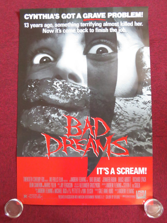 BAD DREAMS US ONE SHEET ROLLED POSTER JENNIFER RUBEN BRUCE ABBOTT 1988 Rendezvous Cinema Movie posters