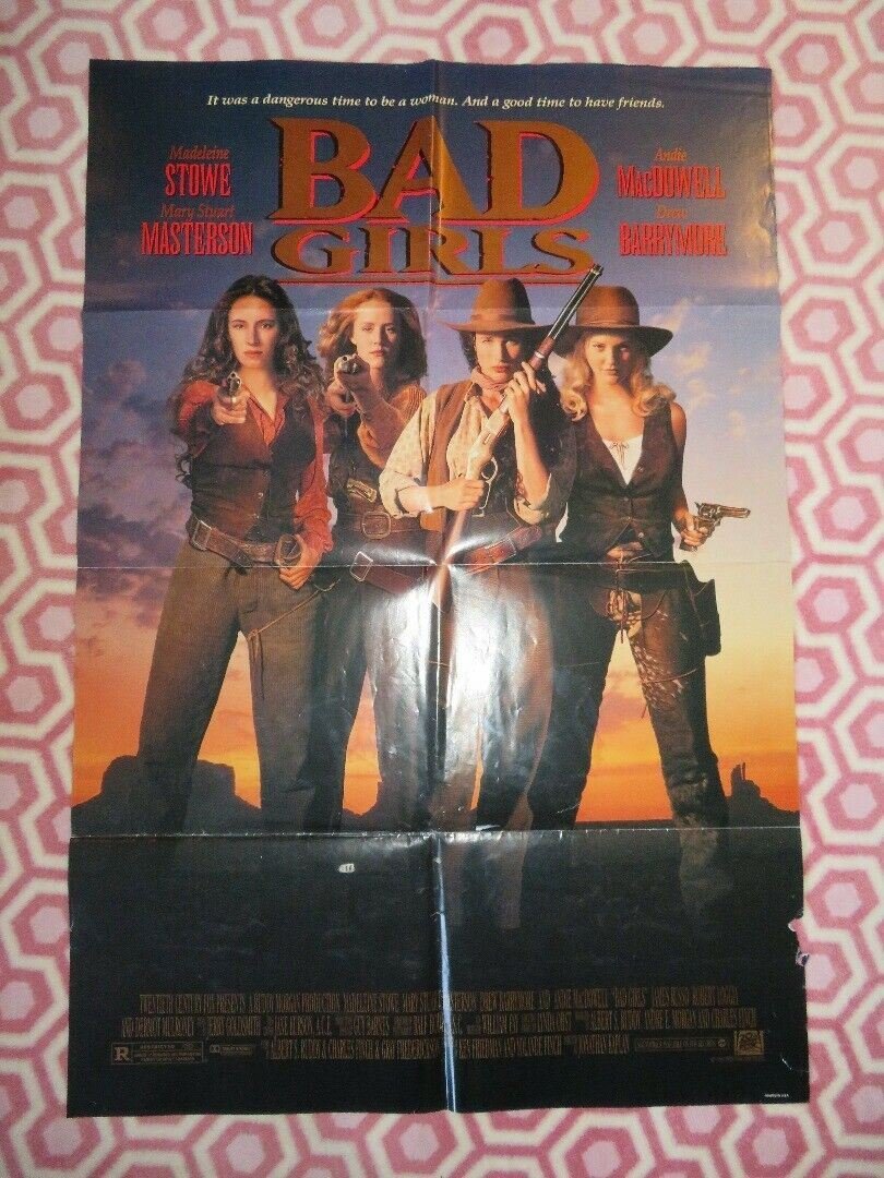 BAD GIRLS FOLDED US ONE SHEET POSTER DREW BARRYMORE MADELEINE STOWE 1994 Movie posters