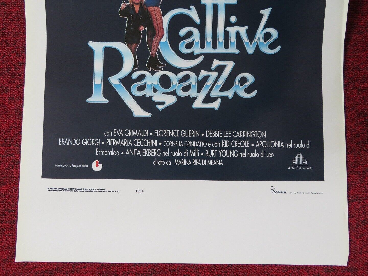 BAD GIRLS ITALIAN LOCANDINA (27.5"x13") POSTER EVA GRIMALDI FLORENCE GUERIN 1992 - Rendezvous Cinema