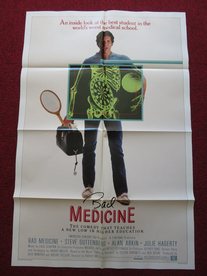 BAD MEDICINE FOLDED US ONE SHEET POSTER STEVE GUTTENBERG ALAN ARKIN 1985 Rendezvous Cinema Movie posters