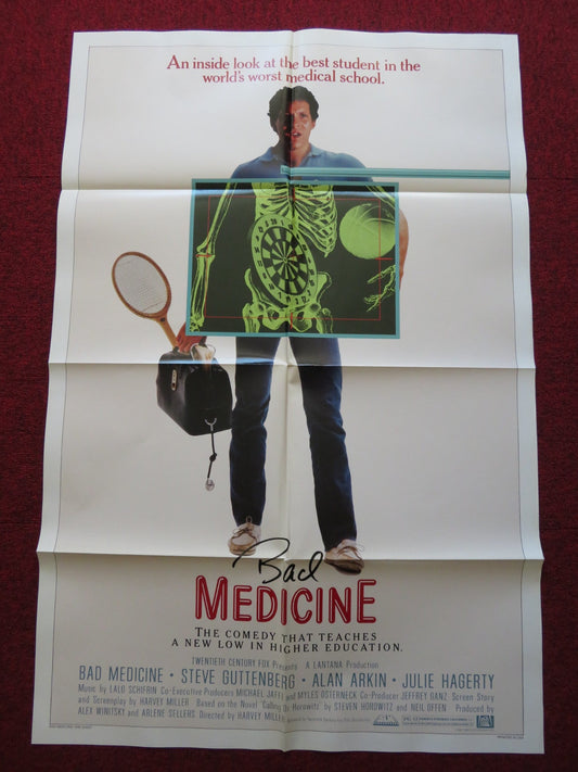 BAD MEDICINE FOLDED US ONE SHEET POSTER STEVE GUTTENBERG ALAN ARKIN 1985 Rendezvous Cinema Movie posters