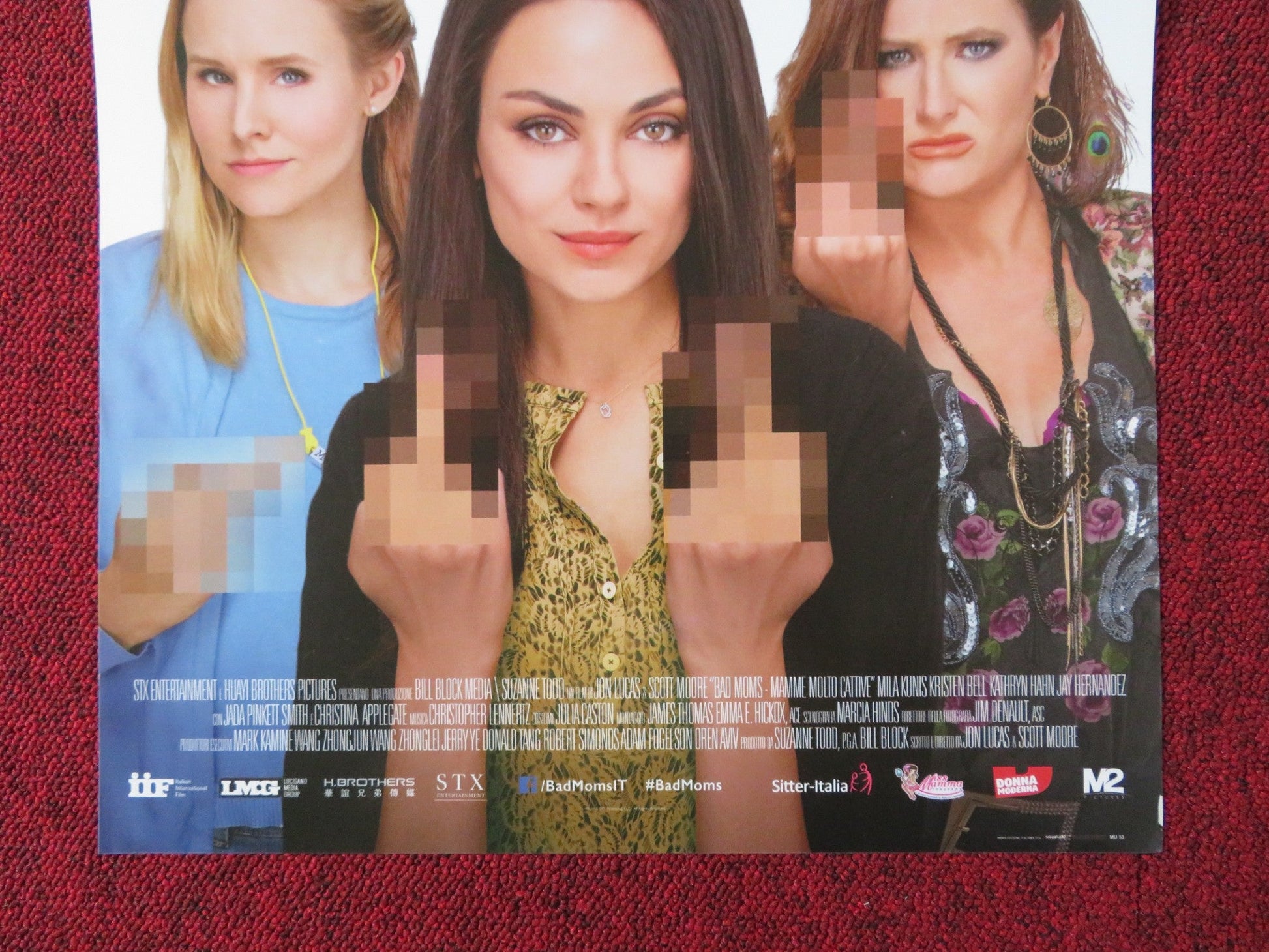 BAD MOMS ITALIAN LOCANDINA POSTER MILA KUNIS KRISTEN BELL 2016 Rendezvous Cinema Movie posters