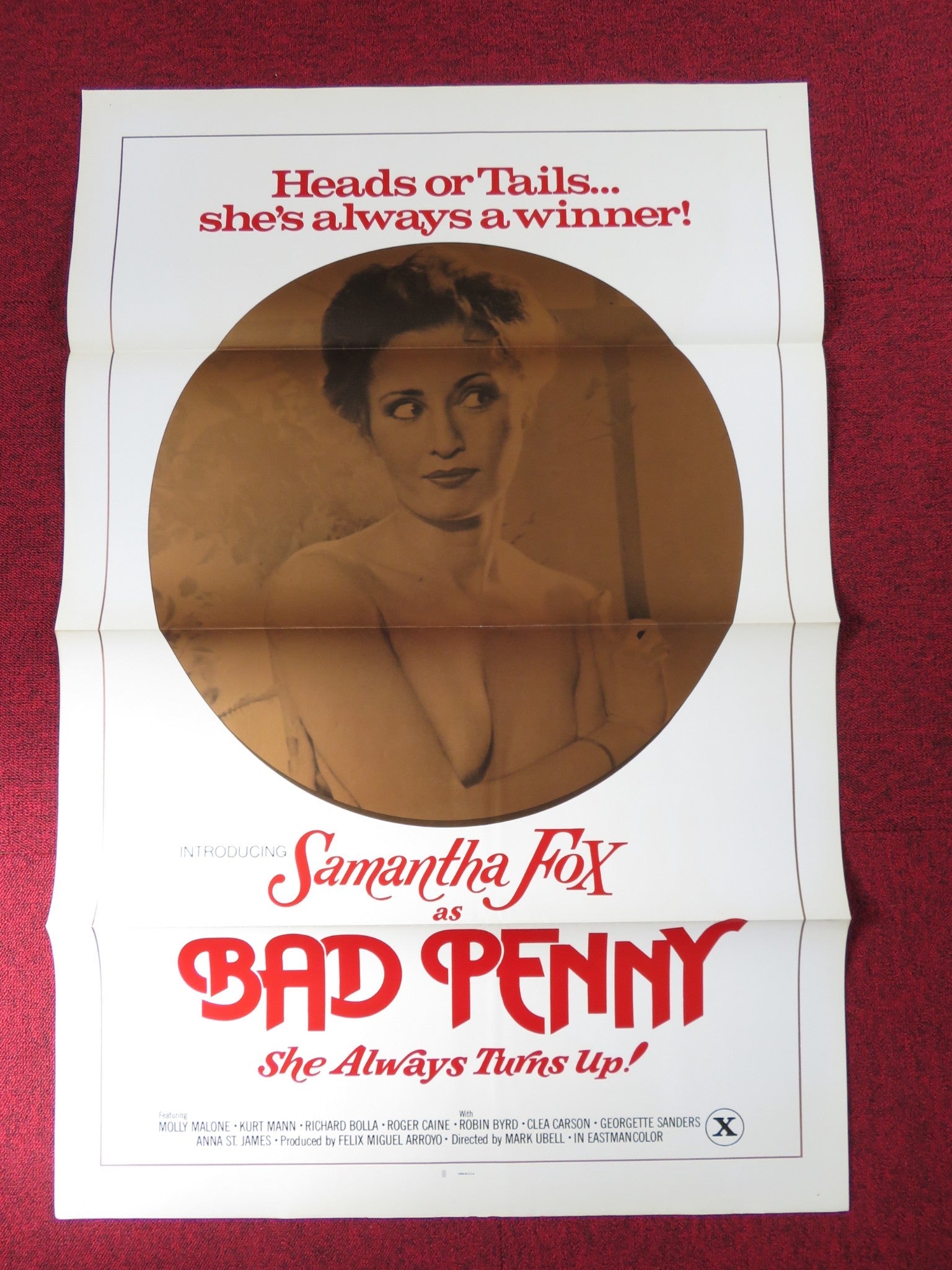 BAD PENNY US TRI FOLDED ONE SHEET ROLLED POSTER SAMANTHA FOX MOLLY MALONE 1978 Rendezvous Cinema Movie posters