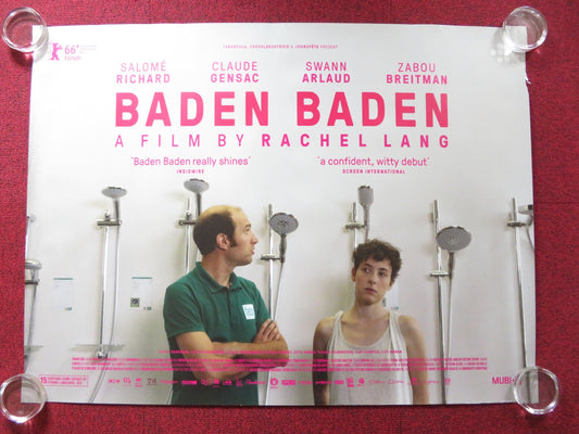 BADEN BADEN UK QUAD (30"x 40") ROLLED POSTER SALOME RICHARD CLAUDE GENSAC 2016 Rendezvous Cinema Movie posters