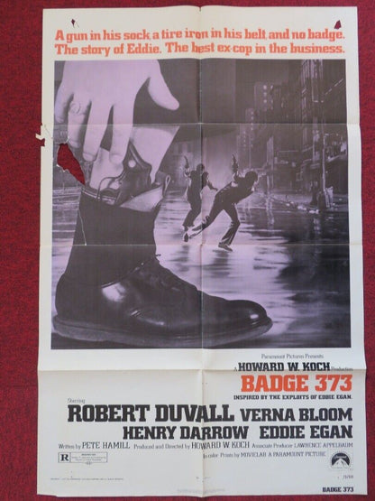 BADGE 373 FOLDED US ONE SHEET POSTER ROBERT DUVALL VERNA BLOOM 1973 Movie posters