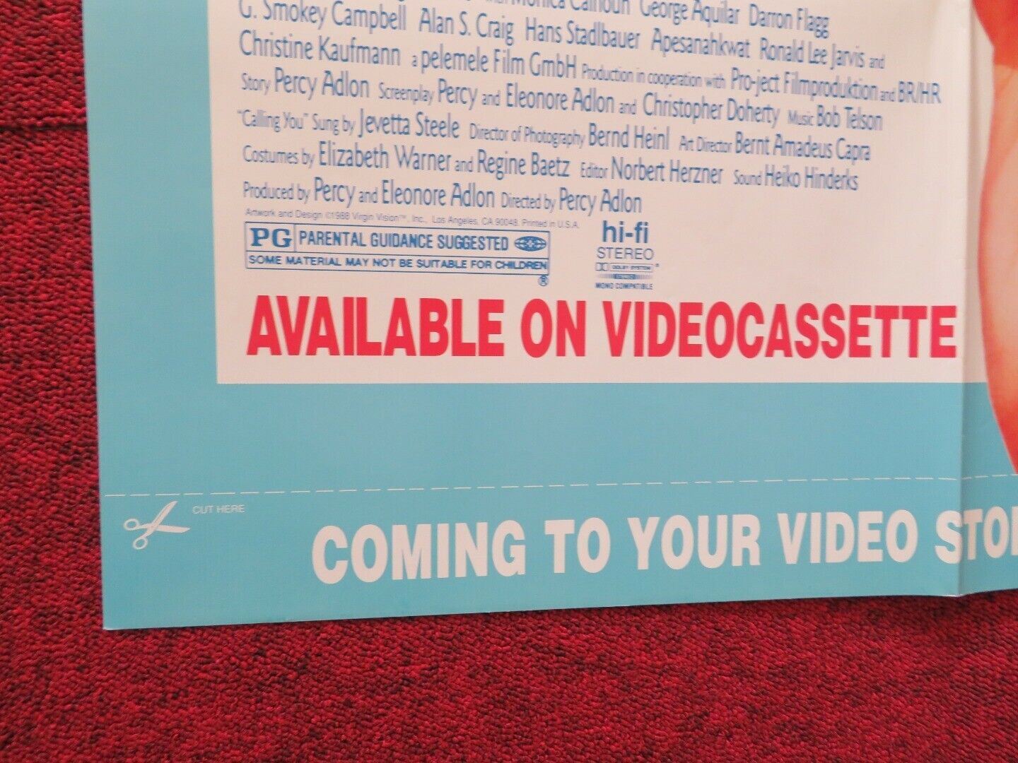 BAGDAD CAFE DOUBLE IMAGE VHS VIDEO POSTER FOLDED US ONE SHEET POSTER 1987 Movie posters