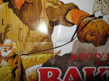 BAKER'S HAWK FOLDED US ONE SHEET POSTER CLINT WALKER BURL IVES 1976 Movie posters