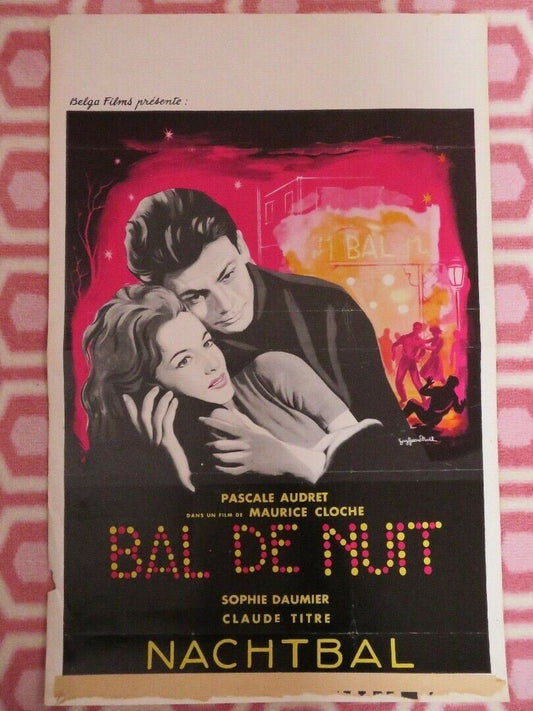 BAL DE NUT / Night Dance Hall BELGIUM (21.5"x 14"5) POSTER PASCALE AUDRET 1959 - Rendezvous Cinema