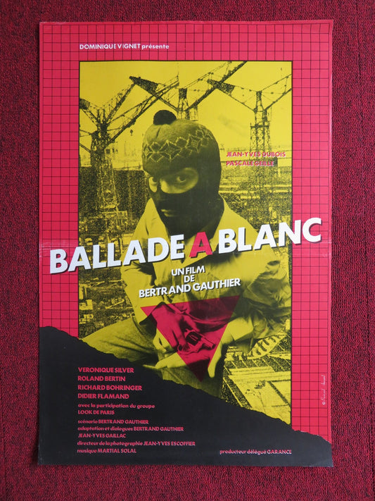 BALLADE A BLANC FRENCH POSTER JEAN - YVES DUBOIS PASCALE GEILLE 1983 Rendezvous Cinema Movie posters