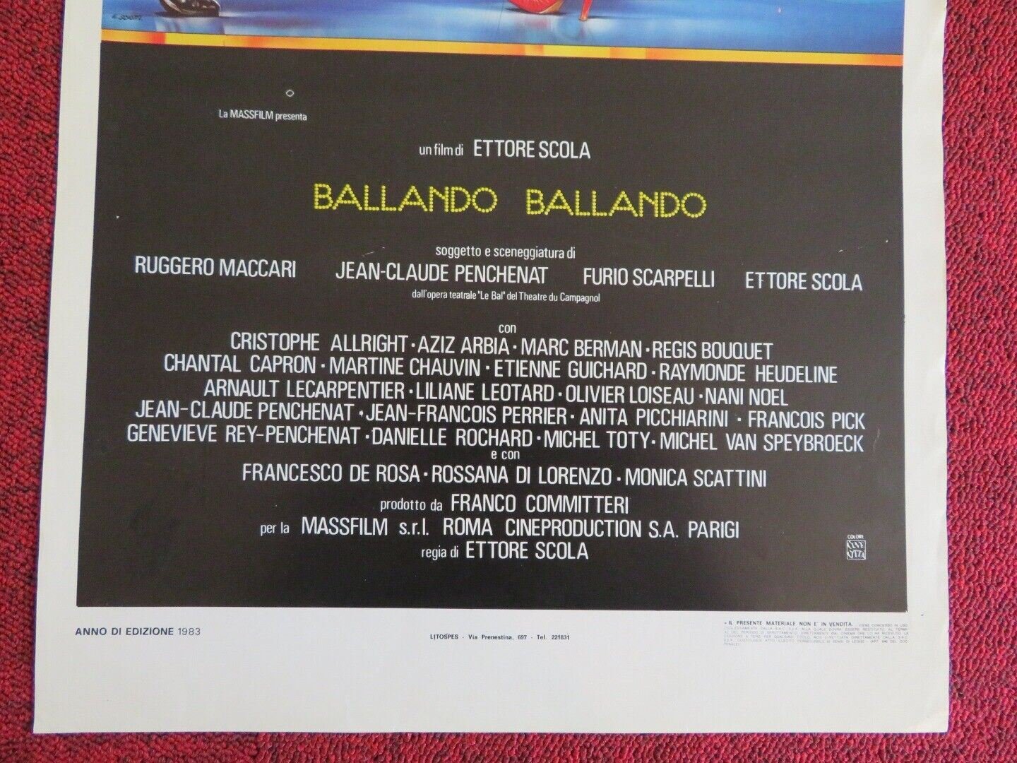 BALLANDO BALLANDO / Le Bal ITALIAN LOCANDINA (27.5"x13") POSTER 1983 Movie posters