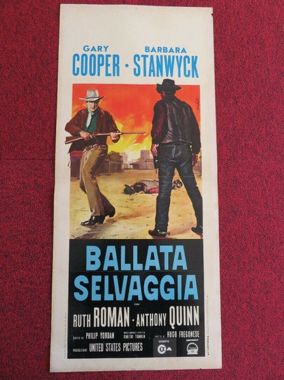 BALLATA SELVAGGIA / Blowing Wild ITALIAN LOCANDINA (27.5"x12.5") POSTER 1953 Movie posters