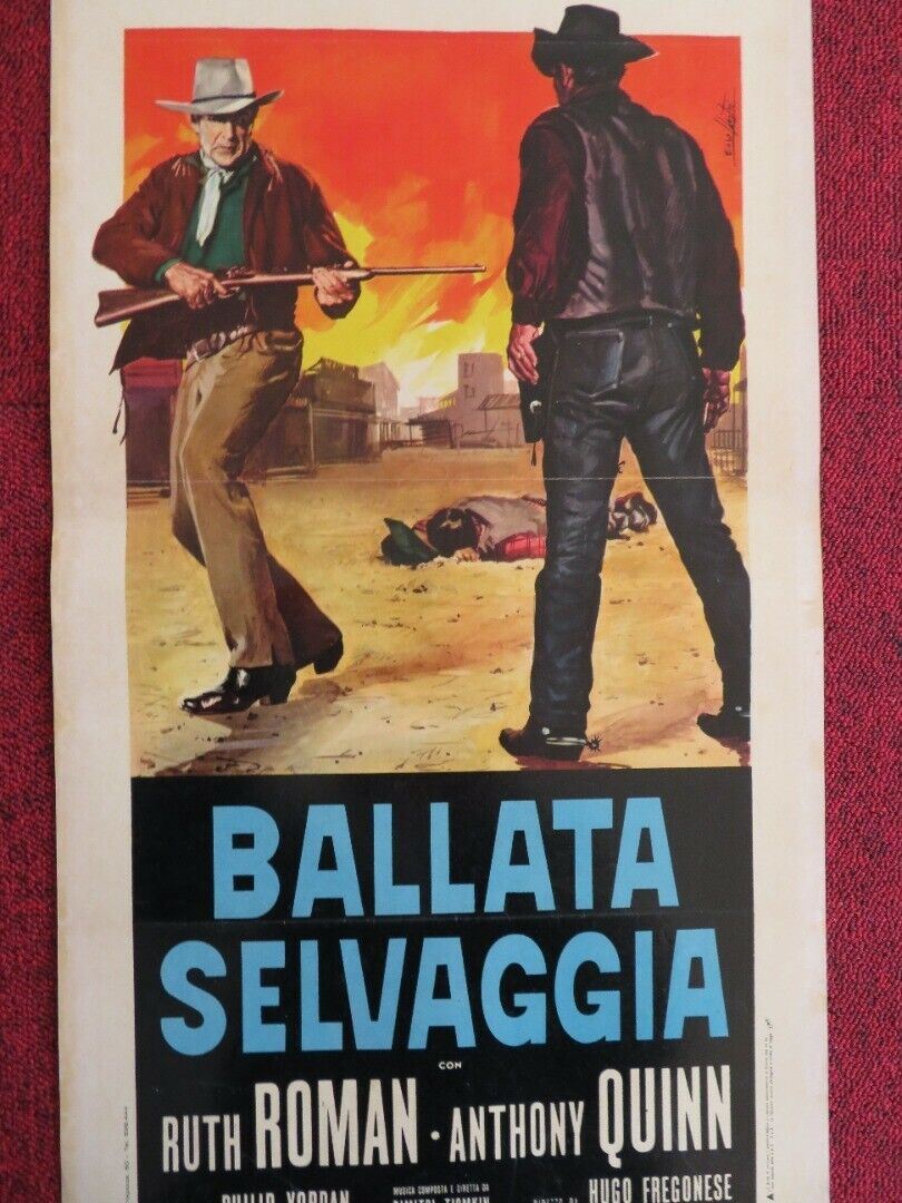 BALLATA SELVAGGIA / Blowing Wild ITALIAN LOCANDINA (27.5"x12.5") POSTER 1953 Movie posters