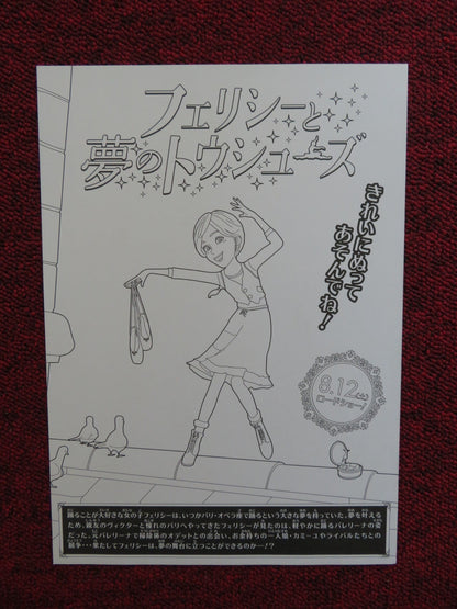 BALLERINA / Leap! JAPANESE CHIRASHI (B5) POSTER ELLE FANNING 2016 Rendezvous Cinema Movie posters