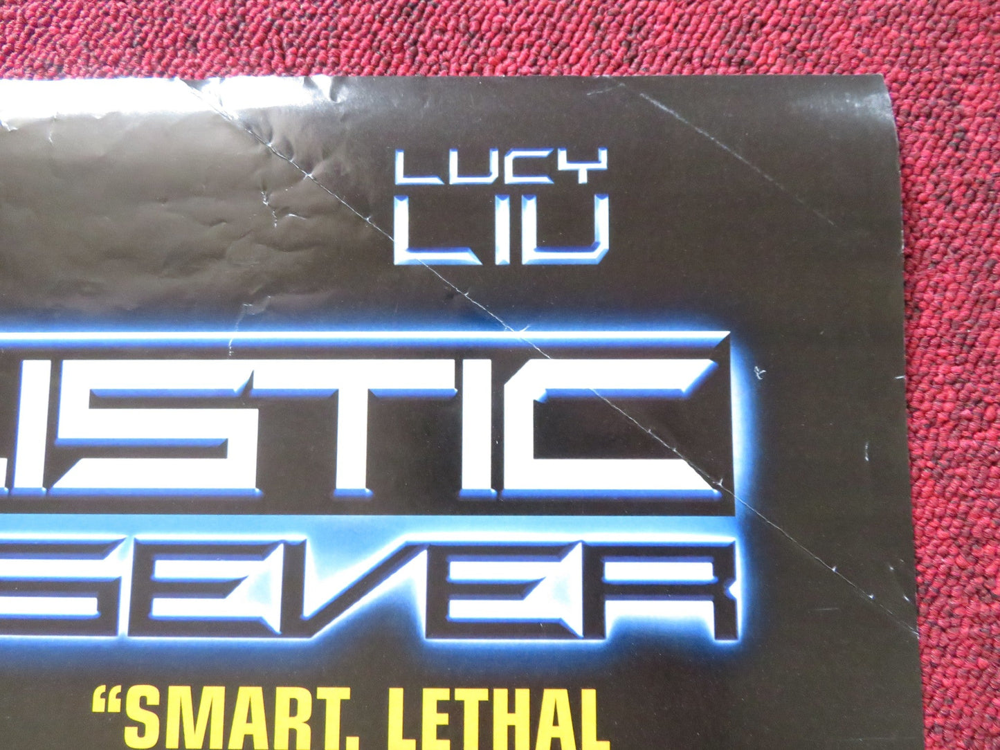 BALLISTIC ECKS VS. SEVER VHS VIDEO POSTER ANTONIO BANDERAS LUCY LIU 2002 Rendezvous Cinema Movie posters