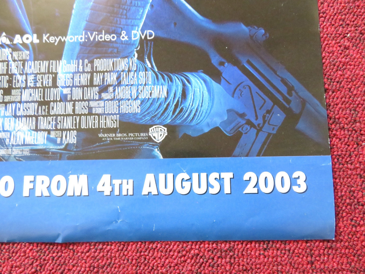 BALLISTIC ECKS VS. SEVER VHS VIDEO POSTER ANTONIO BANDERAS LUCY LIU 2002 Rendezvous Cinema Movie posters
