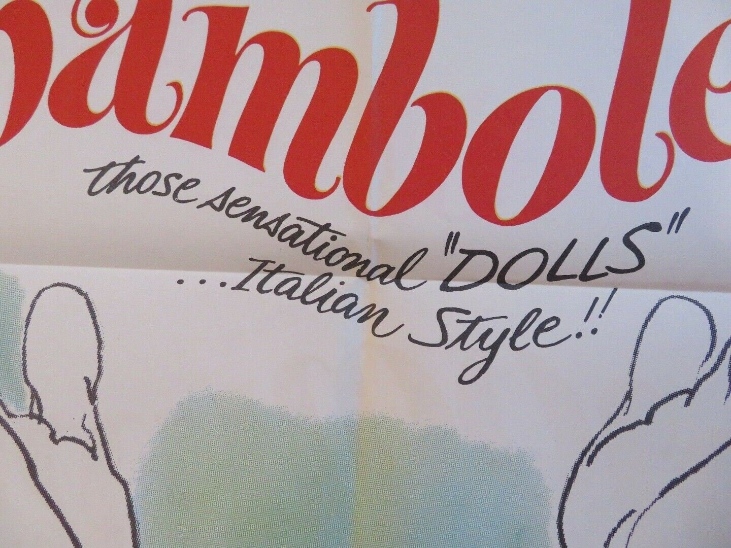 BAMBOLE! THE DOLLS ONE SHEET POSTER FOLDED GINA LOLLOBRIGIDA ELKE SOMMER 1965 Rendezvous Cinema Movie posters