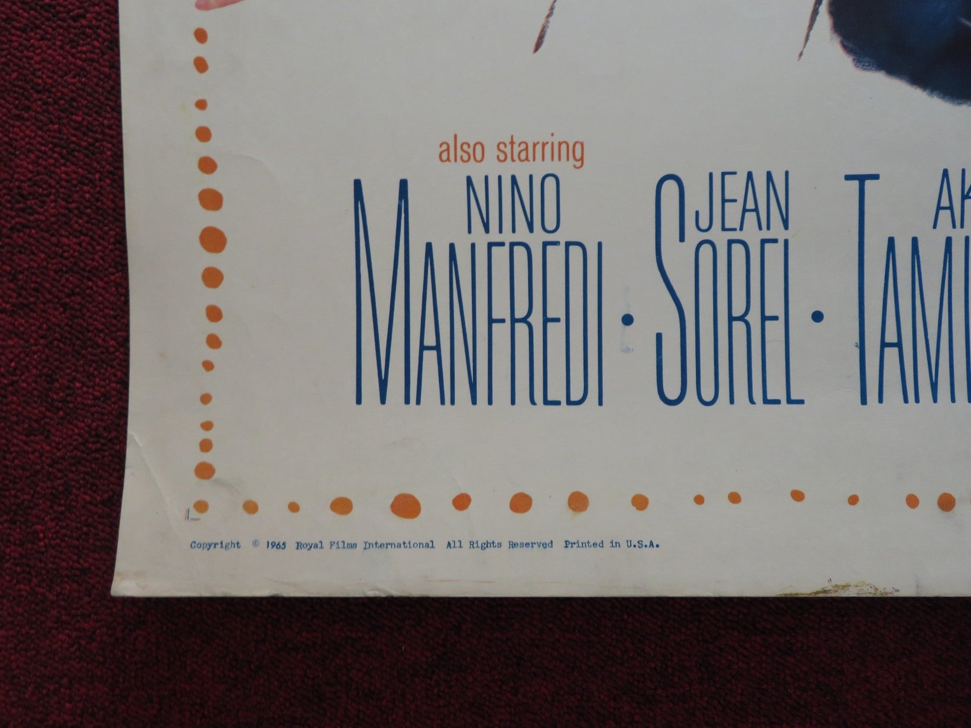 BAMBOLE / THE DOLLS US 30 X 40 ROLLED POSTER ELKE SOMMER GINA LOLLOBRIGIDA 1965 Rendezvous Cinema Movie posters