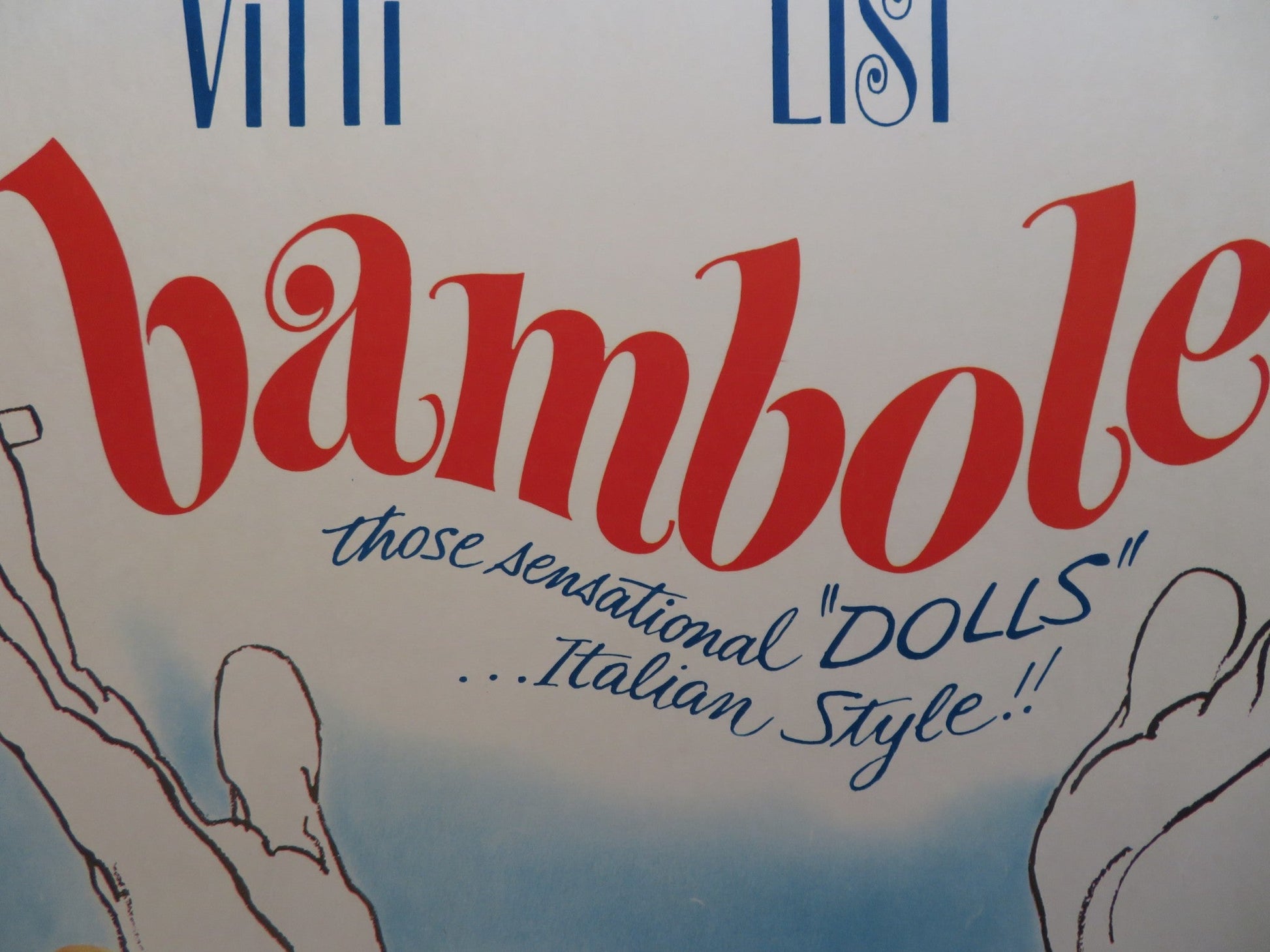 BAMBOLE / THE DOLLS US 30 X 40 ROLLED POSTER ELKE SOMMER GINA LOLLOBRIGIDA 1965 Rendezvous Cinema Movie posters