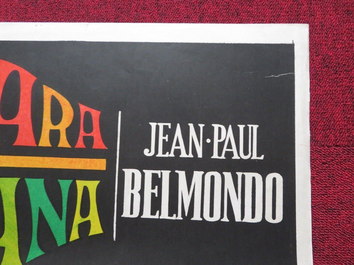 BANANA PEEL FOLDED ARGENTINA ONE SHEET POSTER JEANNE MOREAU JEAN PAUL BELMONDO Movie posters