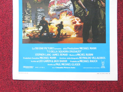 BAND OF THE HAND ITALIAN LOCANDINA POSTER STEPHEN LANG MICHAEL CARMINE 1986 Rendezvous Cinema Movie posters