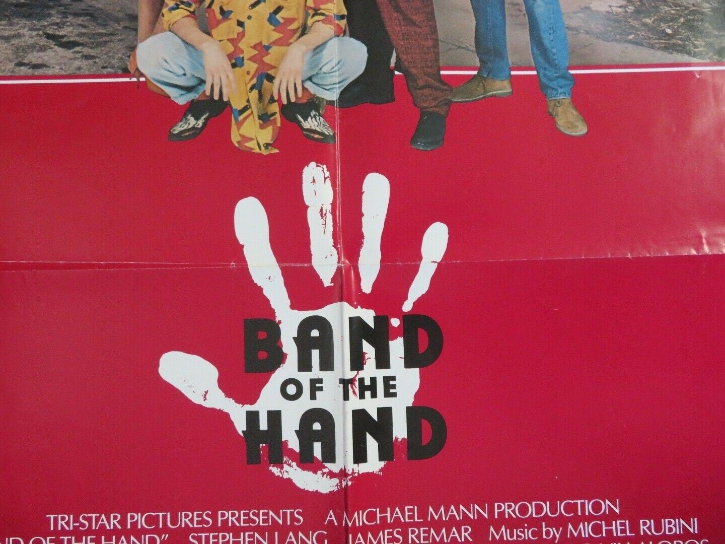 BAND OF THE HAND US FOLDED ONE SHEET POSTER STEPHEN LANG JAMES REMAR 1986 Movie posters