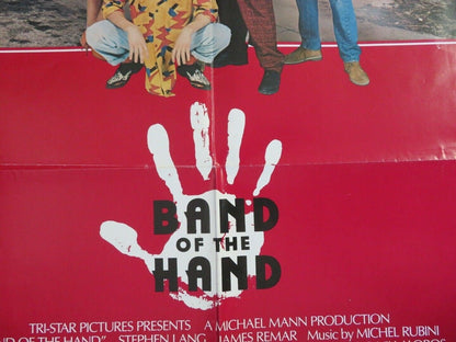 BAND OF THE HAND US FOLDED ONE SHEET POSTER STEPHEN LANG JAMES REMAR 1986 Movie posters