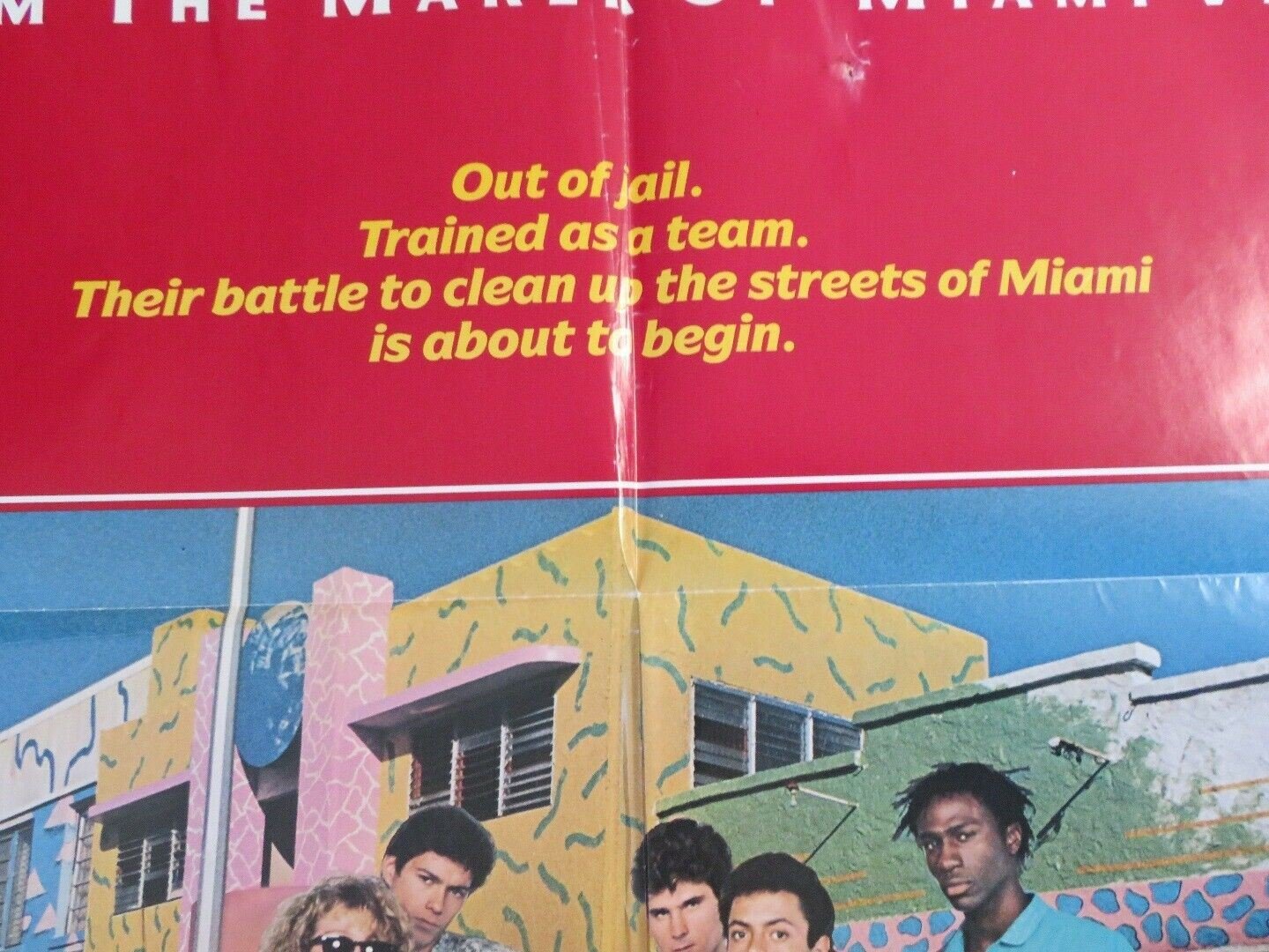 BAND OF THE HAND US FOLDED ONE SHEET POSTER STEPHEN LANG JAMES REMAR 1986 Movie posters