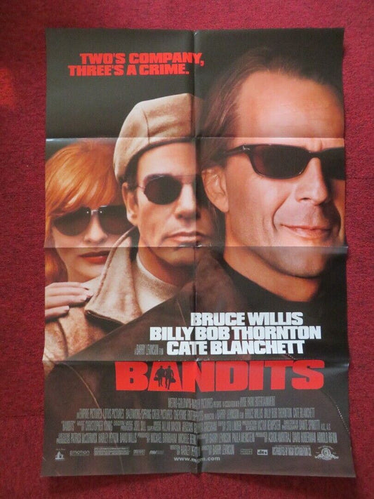 BANDITS FOLDED US ONE SHEET POSTER BRUCE WILLIS BILLY BOB THORNTON 2001 Movie posters