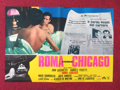 BANDITS IN ROME - A ITALIAN FOTOBUSTA POSTER JOHN CASSAVETES G.FERZETTI 1968 Rendezvous Cinema Movie posters
