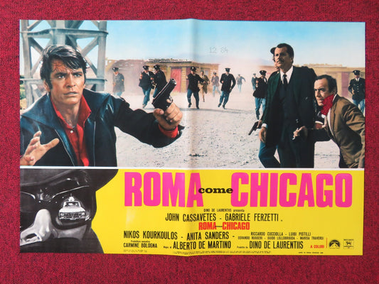 BANDITS IN ROME - B ITALIAN FOTOBUSTA POSTER JOHN CASSAVETES G.FERZETTI 1968 Rendezvous Cinema Movie posters