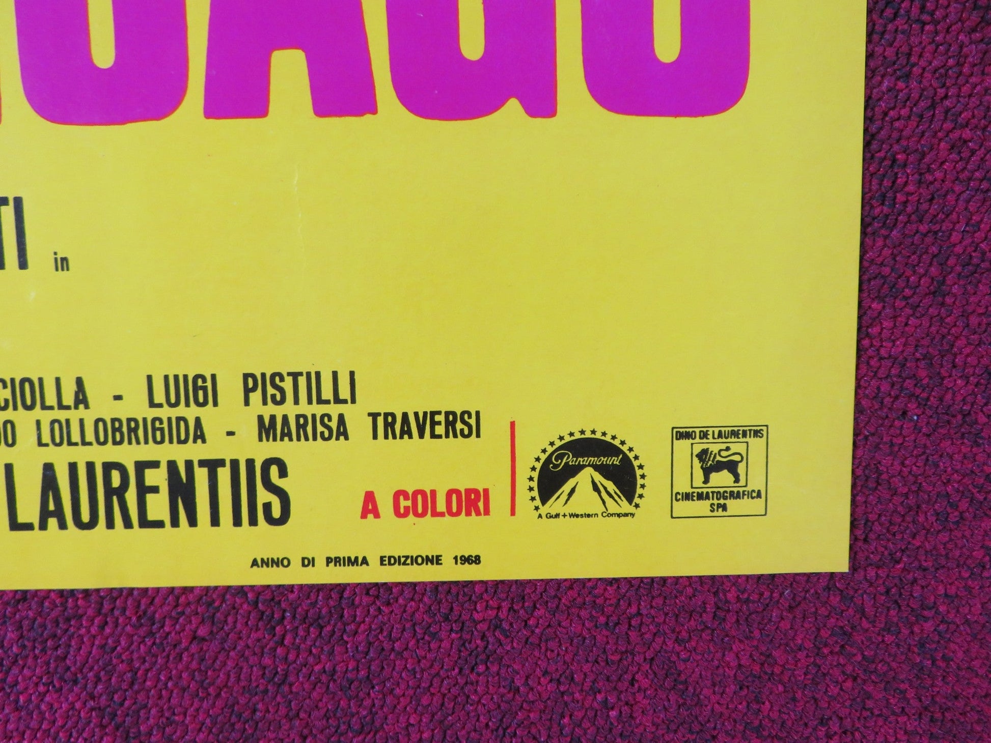 BANDITS IN ROME - B ITALIAN FOTOBUSTA POSTER JOHN CASSAVETES G.FERZETTI 1968 Rendezvous Cinema Movie posters