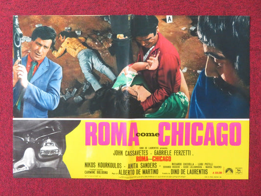 BANDITS IN ROME - C ITALIAN FOTOBUSTA POSTER JOHN CASSAVETES G.FERZETTI 1968 Rendezvous Cinema Movie posters