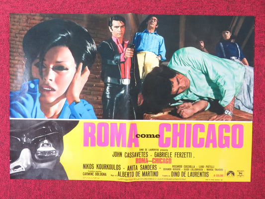BANDITS IN ROME - D ITALIAN FOTOBUSTA POSTER JOHN CASSAVETES G.FERZETTI 1968 Rendezvous Cinema Movie posters