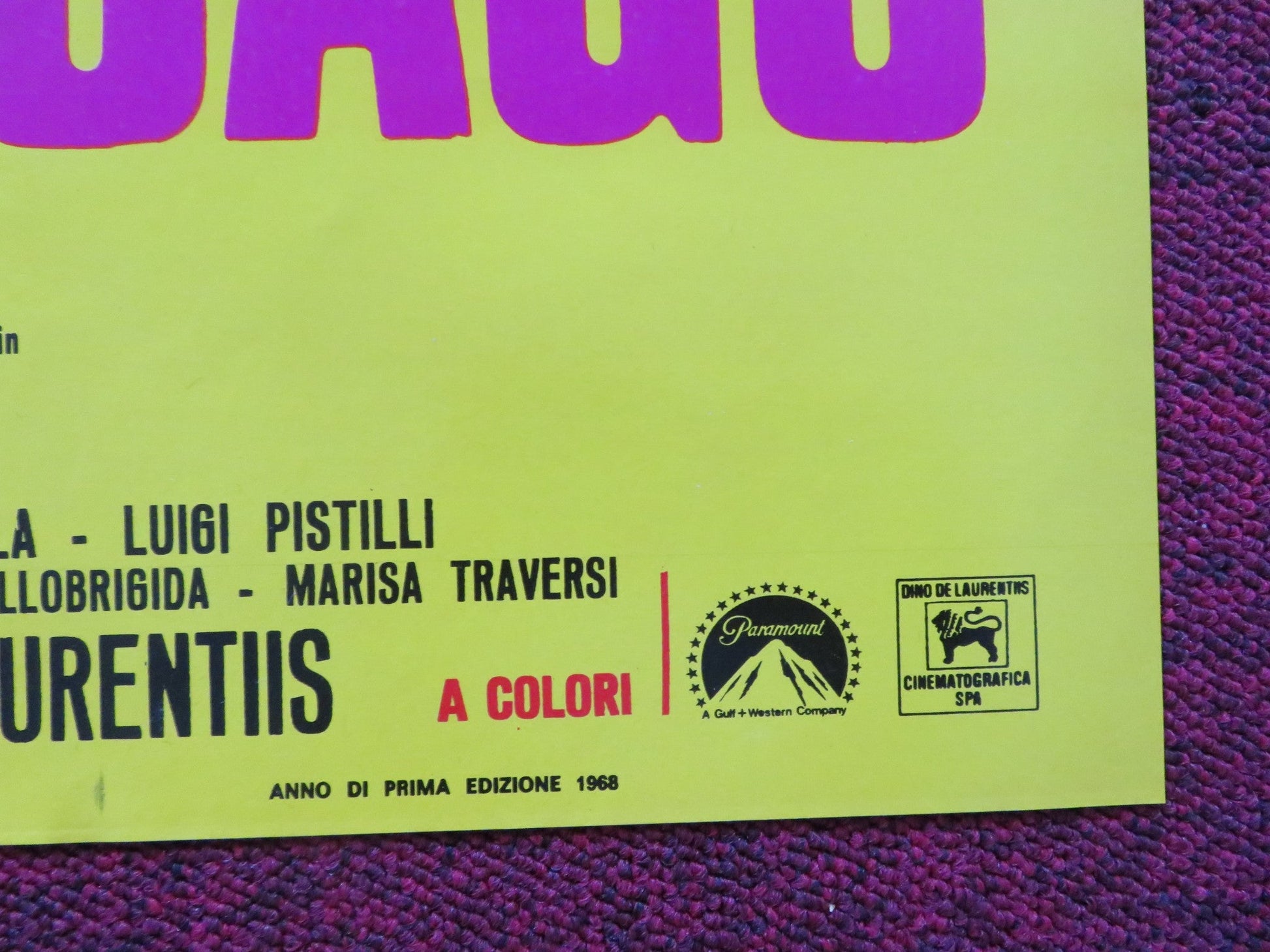 BANDITS IN ROME - E ITALIAN FOTOBUSTA POSTER JOHN CASSAVETES G. FERZETTI 1968 Rendezvous Cinema Movie posters