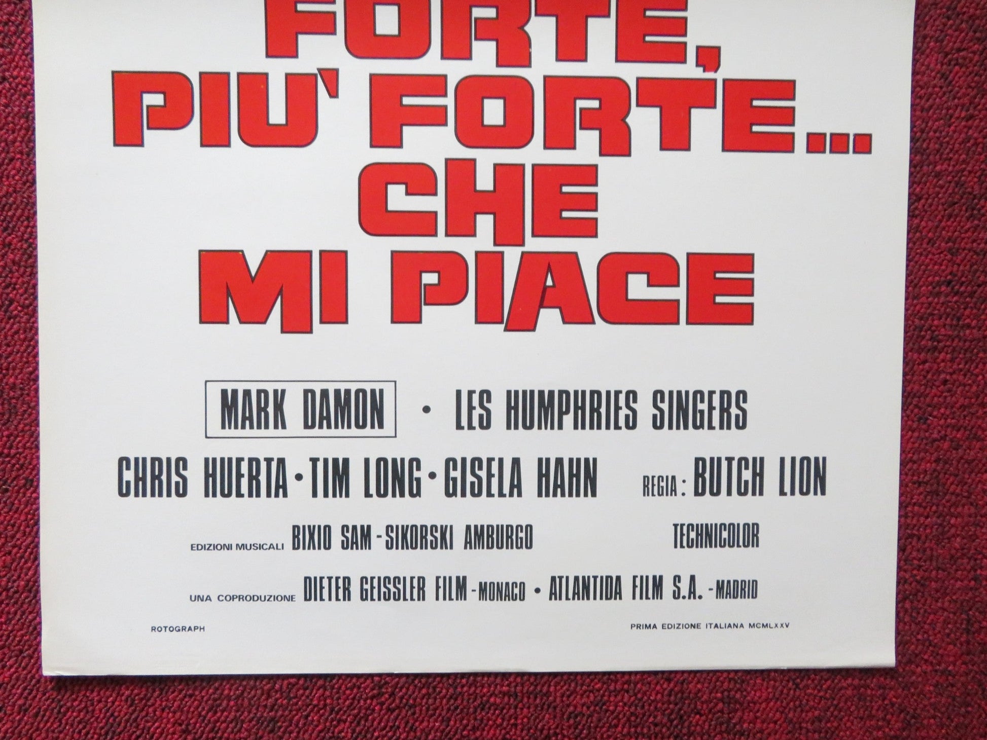 BANG, AND THE ANGELS SING ITALIAN LOCANDINA POSTER MARK DAMON L. HUMPHRIES 1974 Rendezvous Cinema Movie posters