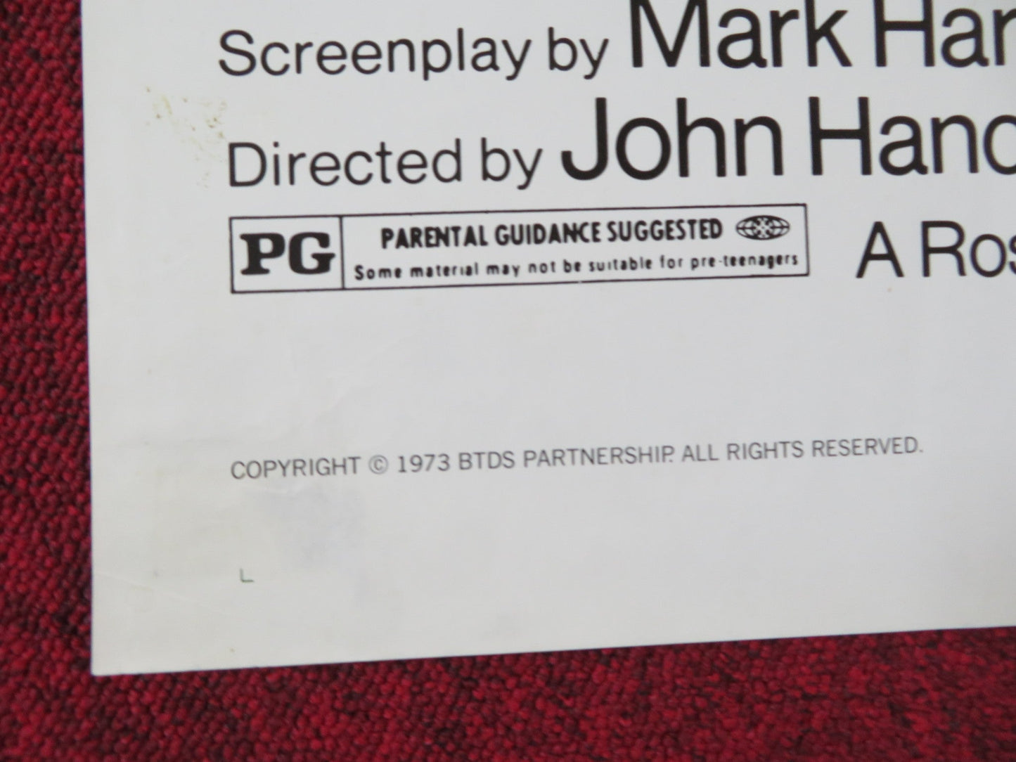 BANG THE DRUM SLOWLY FOLDED US ONE SHEET POSTER ROBERT DE NIRO M.MORIARTY 1973 Rendezvous Cinema Movie posters