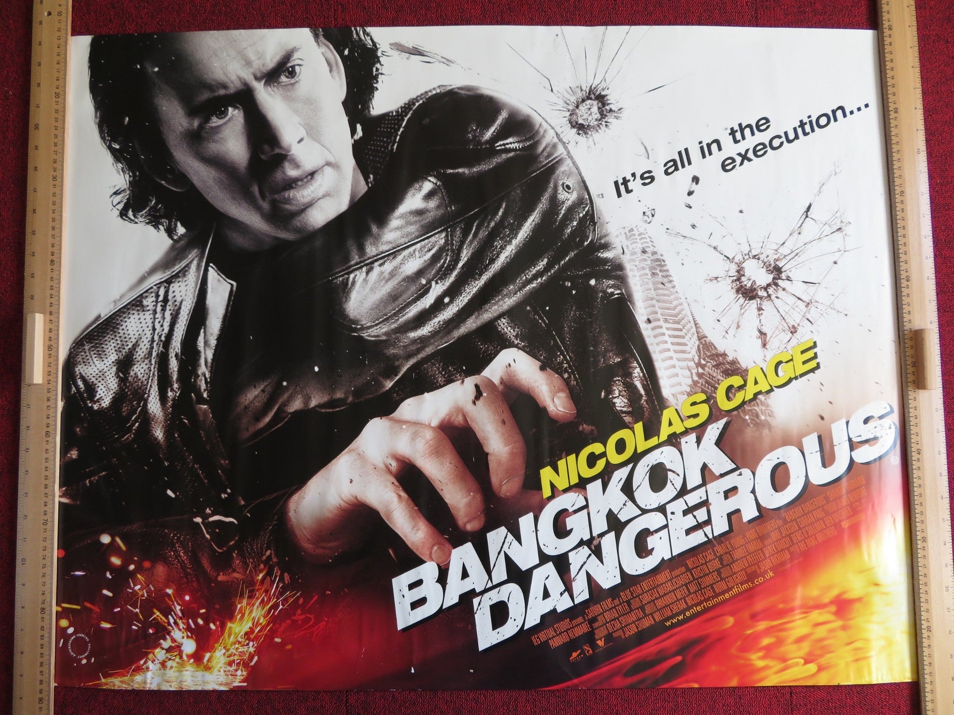 BANGKOK DANGEROUS UK QUAD (30"x 40") ROLLED POSTER NICOLAS CAGE 2008 Rendezvous Cinema Movie posters