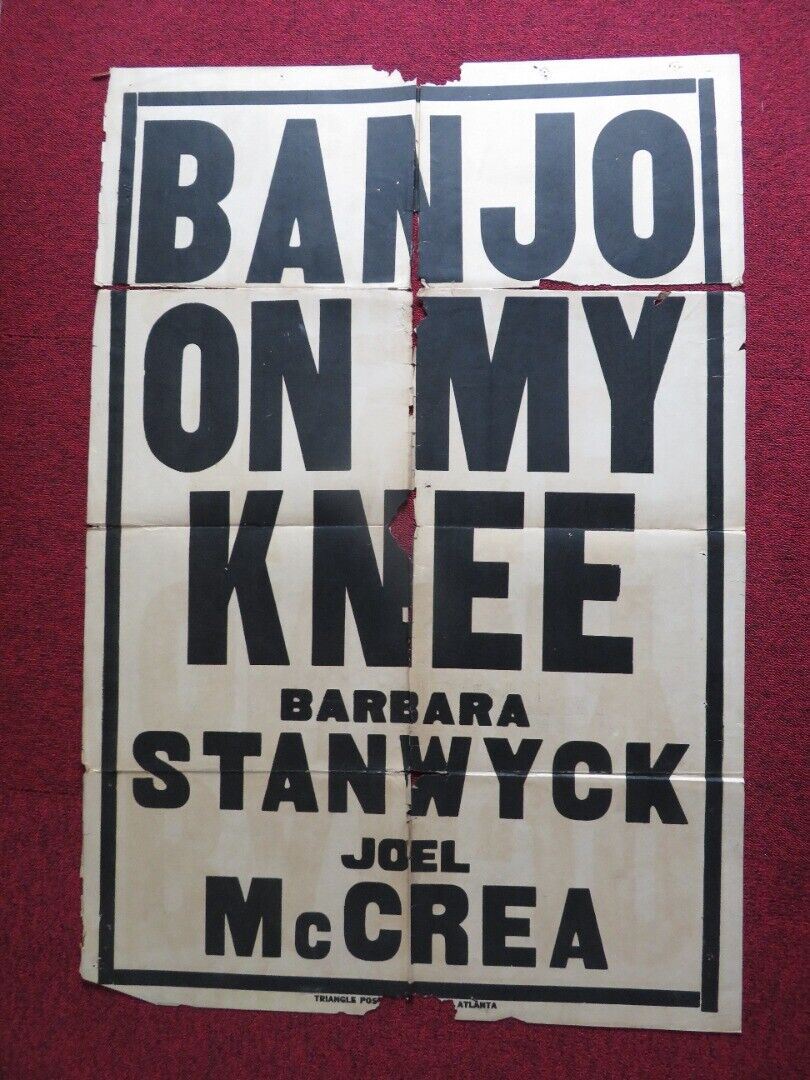 BANJO ON MY KNEE FOLDED U.S ONE SHEET POSTER JOEL MCCREA BARBARA STANWYCK 1936 - Rendezvous Cinema
