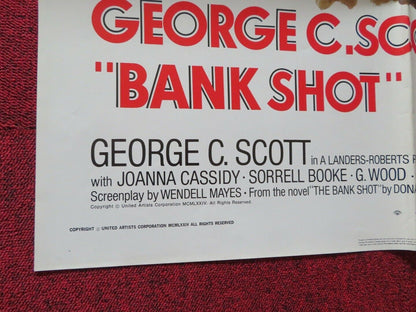 BANK SHOT STYLE A FOLDED US ONE SHEET POSTER GEORGE C.SCOTT JOANNA CASSIDY 1974 Movie posters